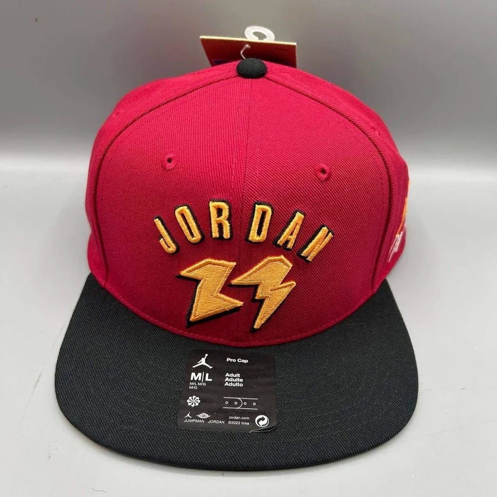 Air Jordan 23 Hat Men M-L Red Embroidered Jumpman‎ Snap Back Pro Cap New